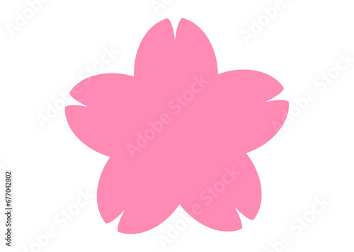 たいへんよくできました 桜の花びらのスタンプ  文字なし アイコン素材