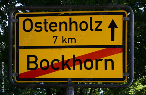 City Limit of the Village Bockhorn, Walsrode, Lower Saxony