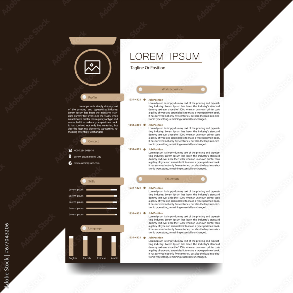 Professional CV resume template design and letterhead cover letter Professional CV resume template design and letterhead cover letter