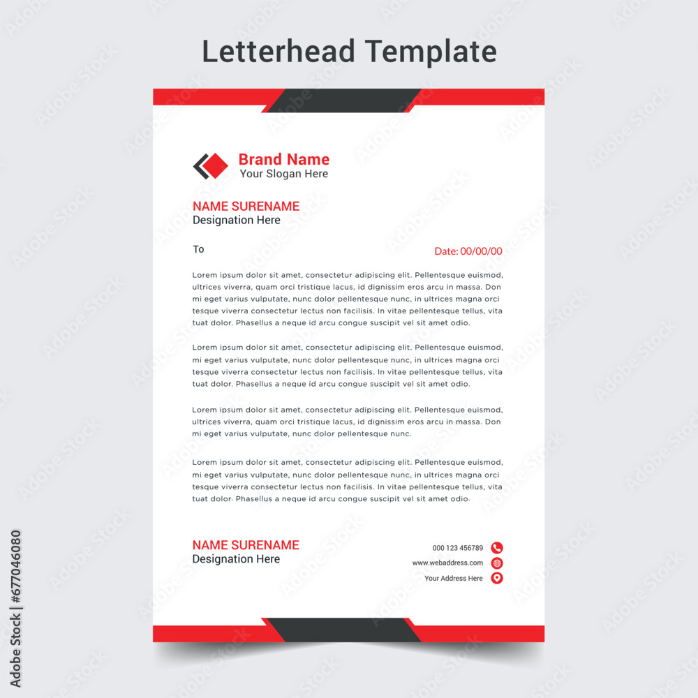 Professional letterhead template design Professional letterhead template design