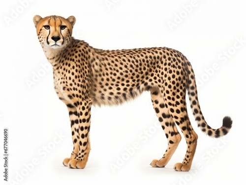 cheetah isolated on a white background photo
