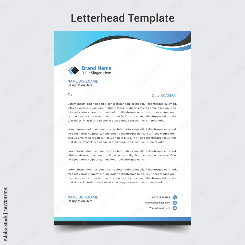 Professional letterhead template design Professional letterhead template design