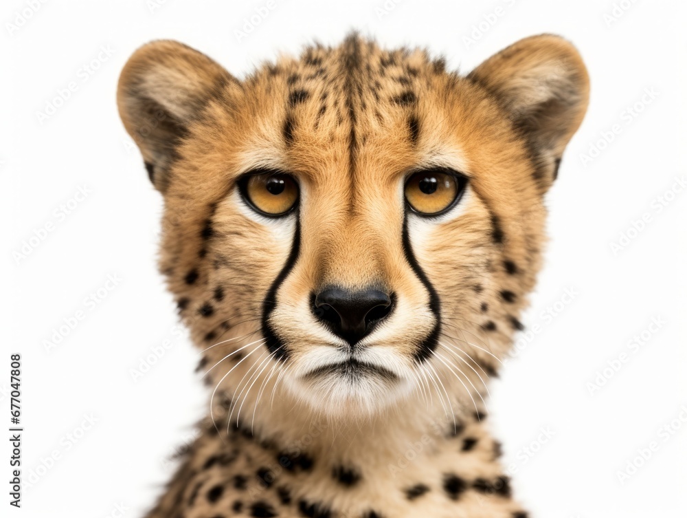 cheetah isolated on a white background cheetah isolated on a white background
