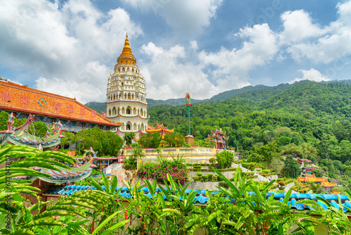 Awesome view of the Kek Lok Si Temple, Penang, Malaysia photo