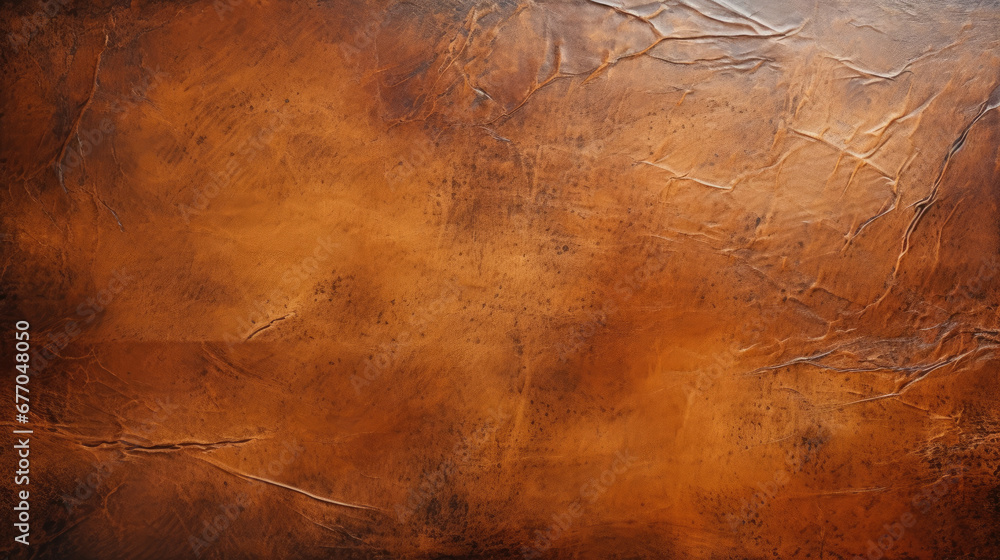 vintage fashion dark stain brown material leather grunge texture background wallpaper created with Generative AI Technology 