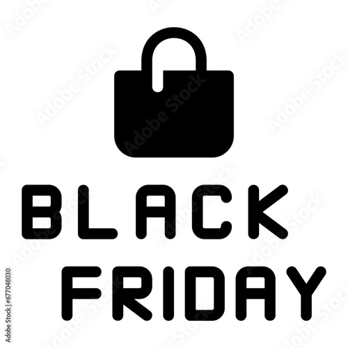 black friday glyph icon