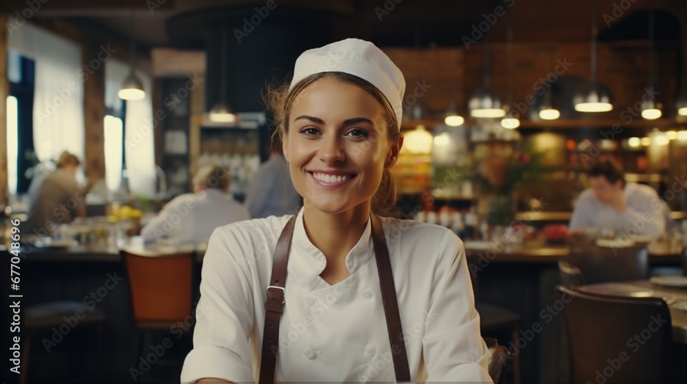 portrait of a chef in restaurant portrait of a chef in restaurant