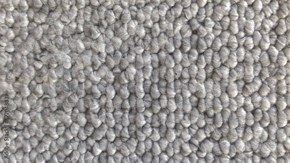 White grey wool Soft Carpet Texture Surface in Closeup shot and Top View White grey wool Soft Carpet Texture Surface in Closeup shot and Top View