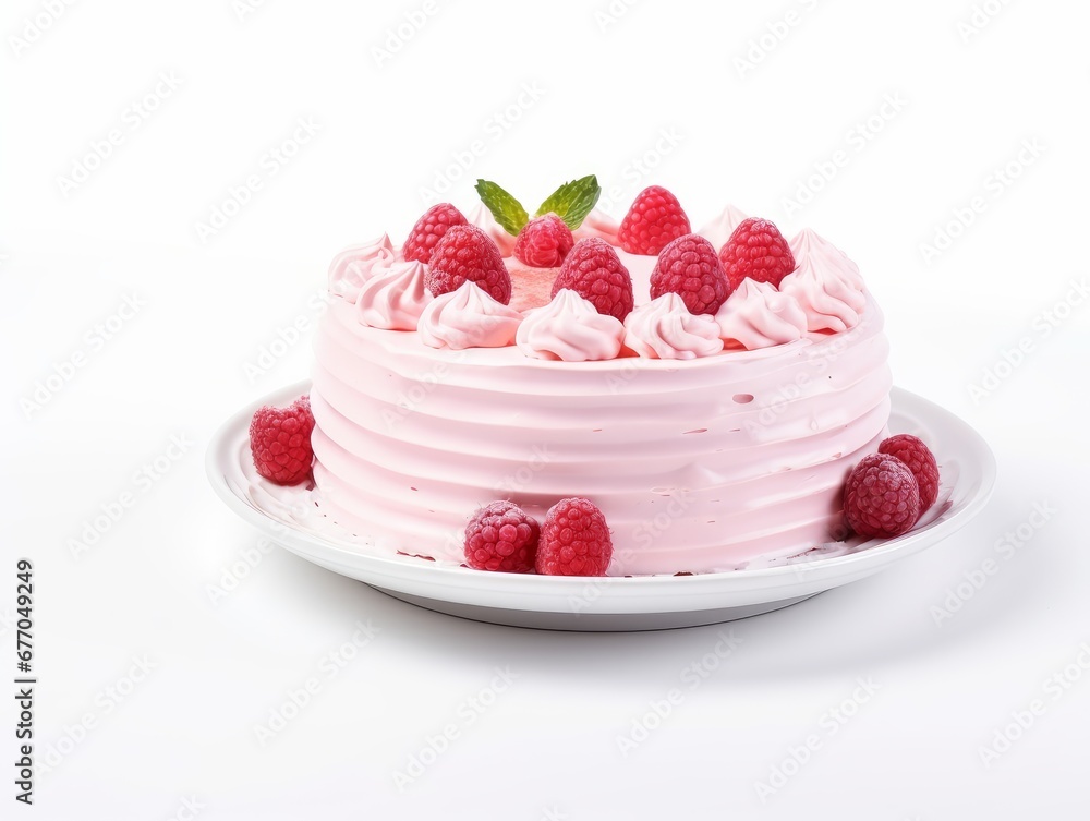Birthday cake over white background Birthday cake over white background