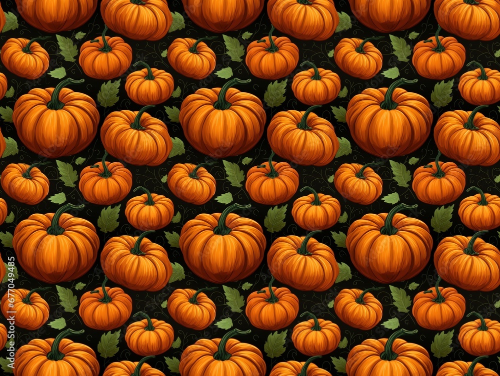 Seamless pattern of pumpkins Seamless pattern of pumpkins