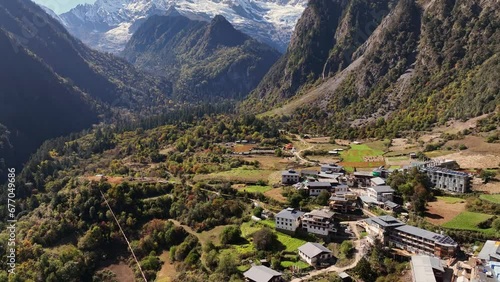 Aerial view of Yubeng village in northern Yunnan photo