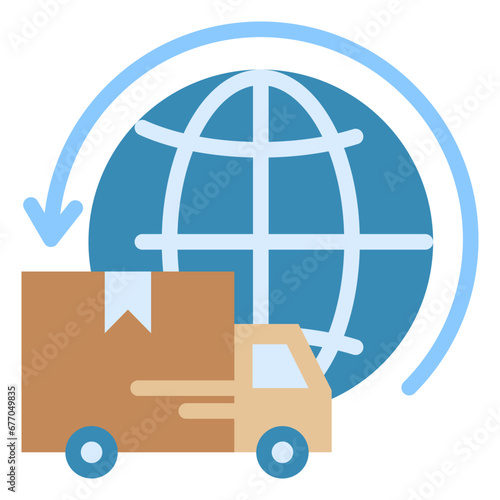 Logistics Flat Icon. Included in Delivery Icon.