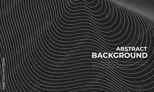 vector abstract waves background with black background