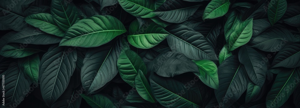 The Verdant Tapestry: A Lush Display of Green Leaves on a Wall