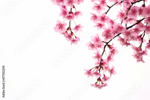 Decoration botany deep pink cherry Blossom, Generative AI © The Picture House