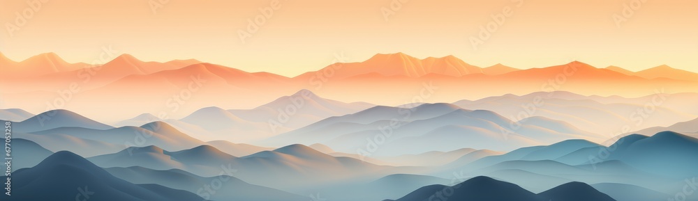 A Majestic Sunset Over the Enchanting Mountain Range A Majestic Sunset Over the Enchanting Mountain Range