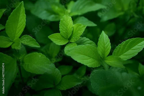 green leaves in nature