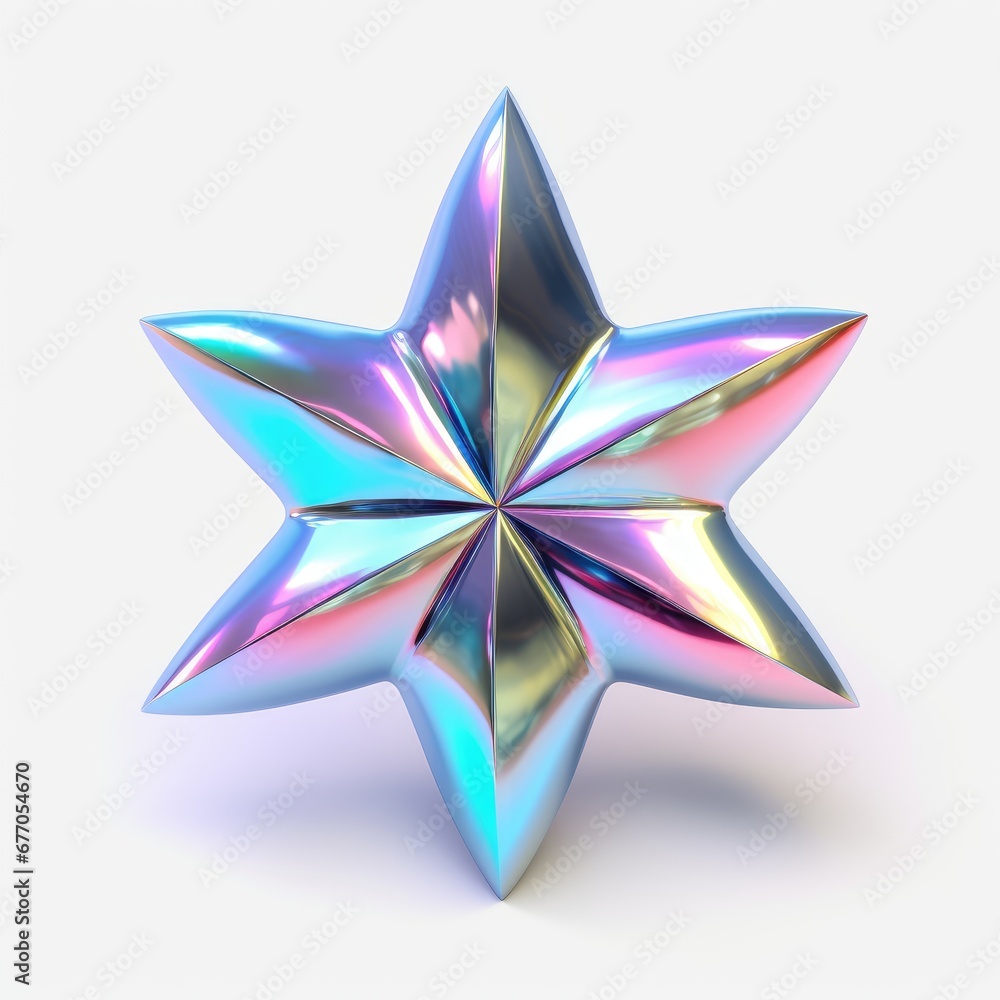 Shimmering Silver Star on a Clean, Crisp Canvas Shimmering Silver Star on a Clean, Crisp Canvas