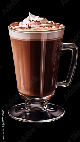 glass of chocolate drink, chocolate mix