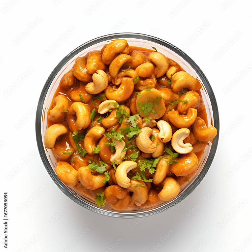 cashew nut curry in bowl cashew nut curry in bowl