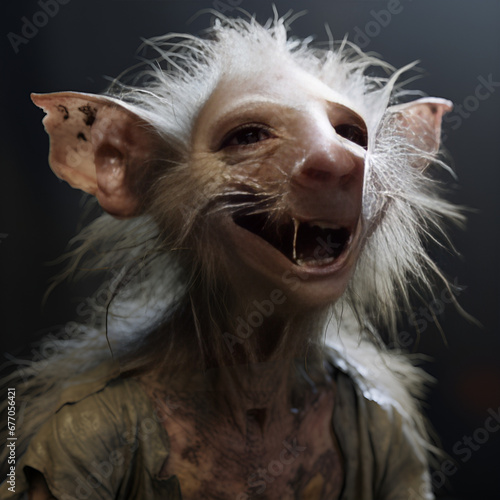 portrait of an ugly rat photo