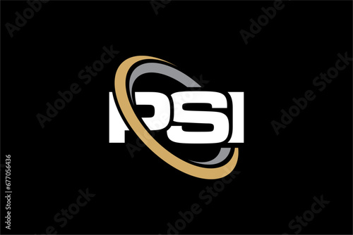 PSI creative letter logo design vector icon illustration