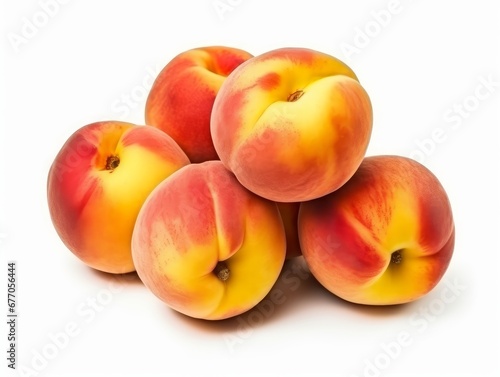 peaches on a white background