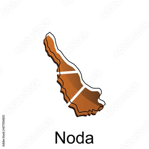 Map City of Noda design, High detailed vector map - Japan Vector Design Template photo