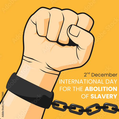 Vector graphic of international day for the abolition of slavery