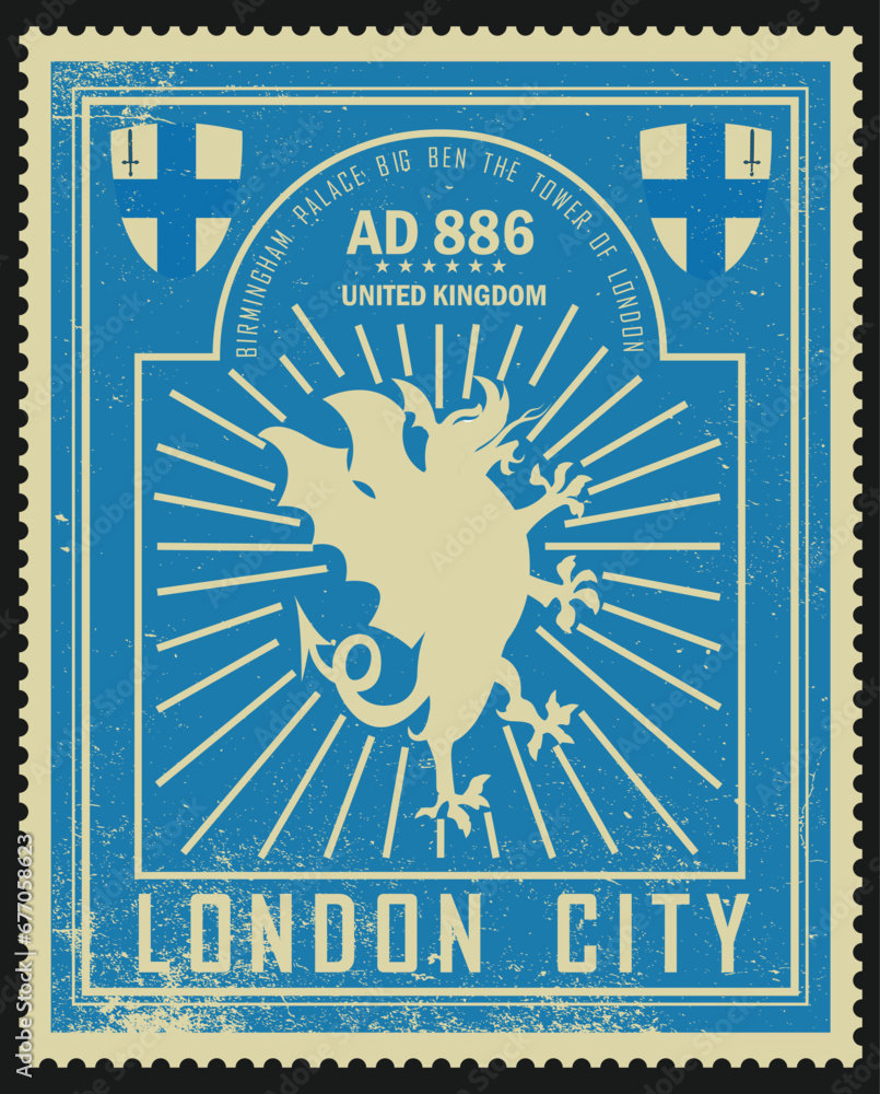 Obraz premium Typography . London city . stamp. vector. tee shirt graphics.print