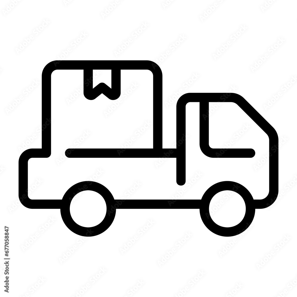delivery truck line icon