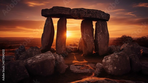 stonehenge at sunset photo