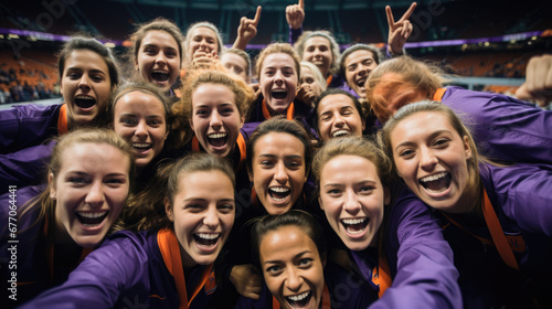 women world cup expression victory for women's national football team created with Generative AI Technology