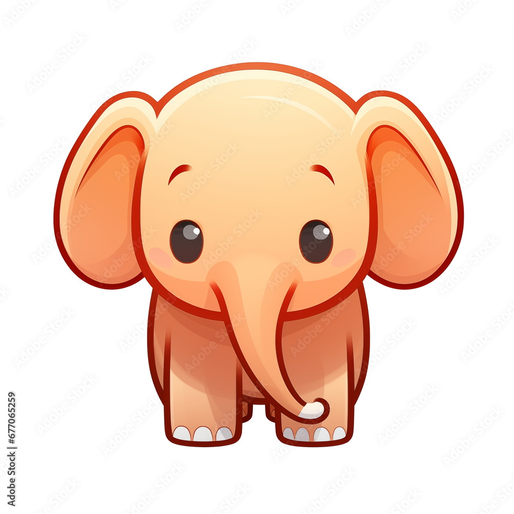 illustration of a cartoon elephant