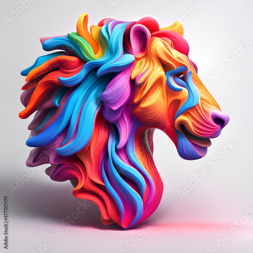 Paint, lion, wallpaper, colorful, zoom meeting background