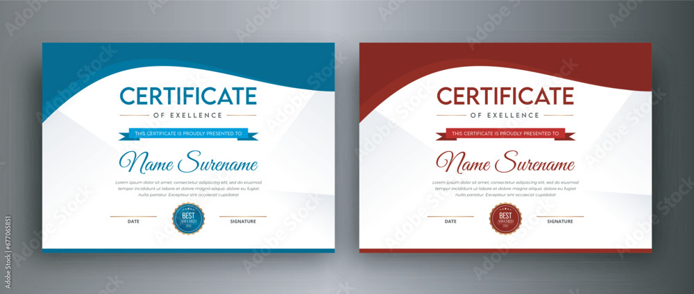 unique modern achievement award certificate design template unique modern achievement award certificate design template