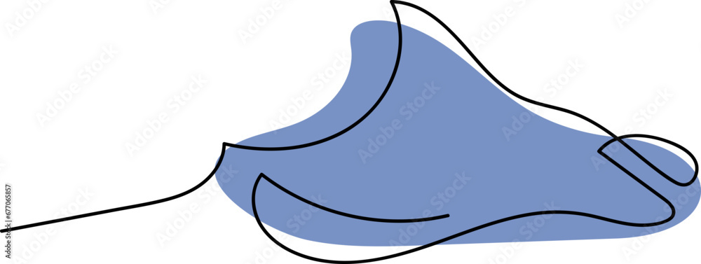 Stingray line art illustration Stingray line art illustration