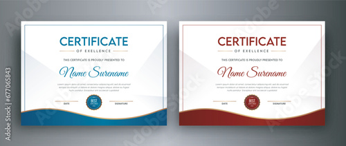 unique modern achievement award certificate design template