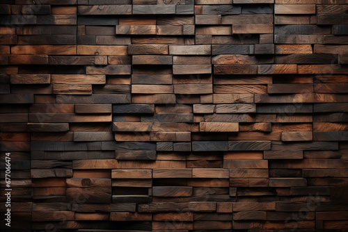 old wall of wood texture and background in detailed craftsmanship