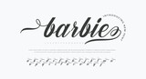 Barbie luxury elegant typography vintage serif font wedding invitation logo music fashion property