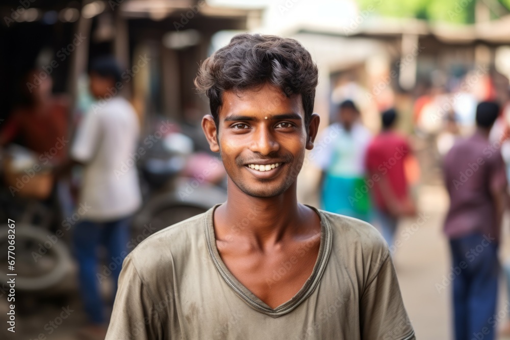 an india young man smile at camera