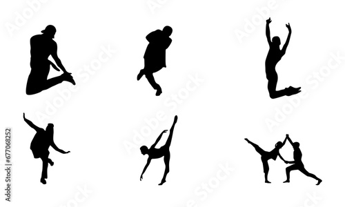 dance silhouettes set