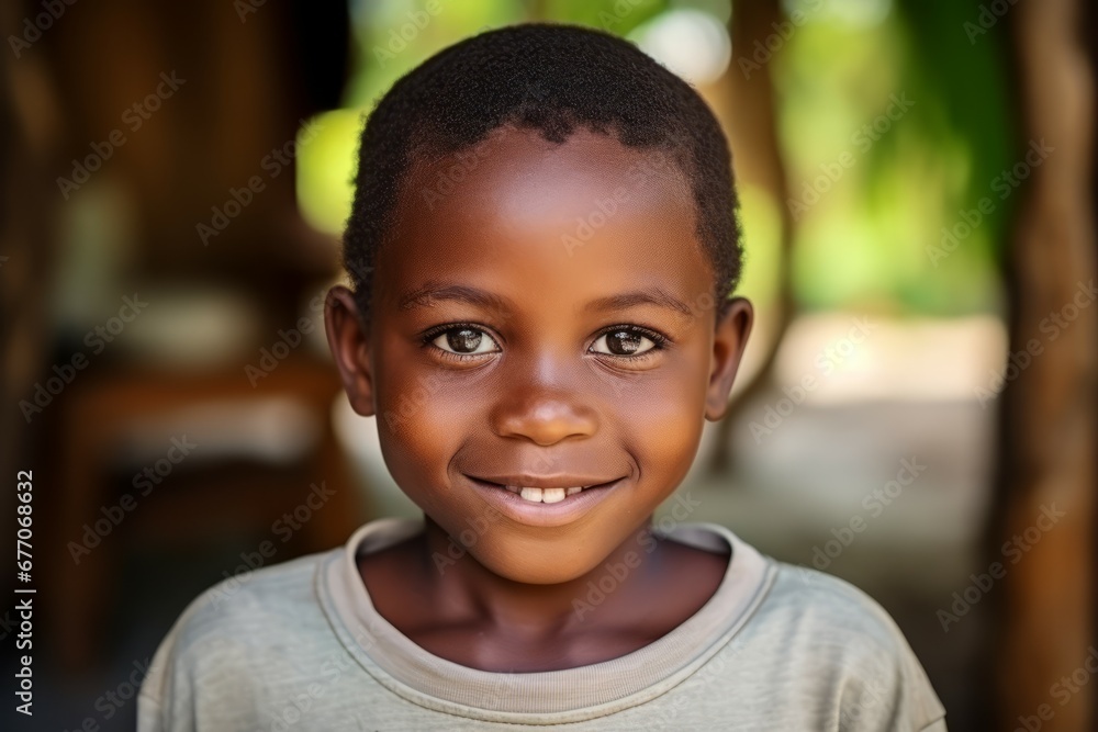 a africa kid boy smile at camera a africa kid boy smile at camera