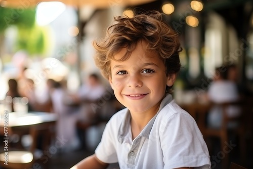 An europa boy kid smile at camera