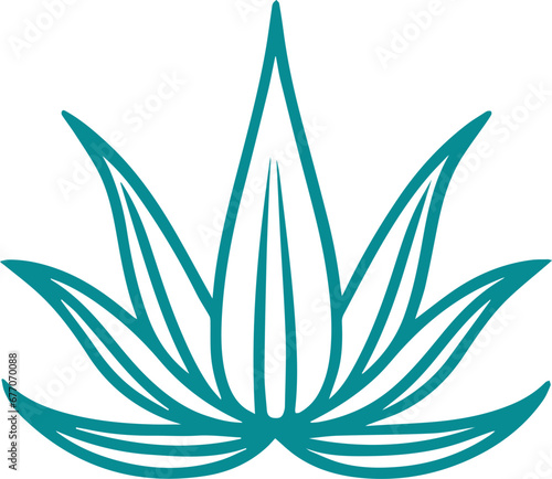 Agave plant outline vector svg drawing