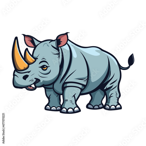 cartoon rhino cartoon © imran