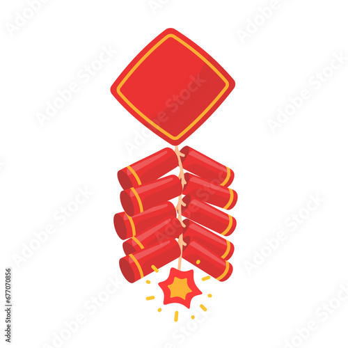 Chinese firecrackers for making loud noises to celebrate Chinese New Year.