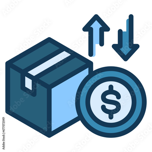 Cash on Delivery Blue Icon. Included in Delivery Pack Icon.