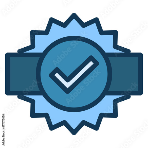 Stamp Blue Icon. Included in Delivery Pack Icon.