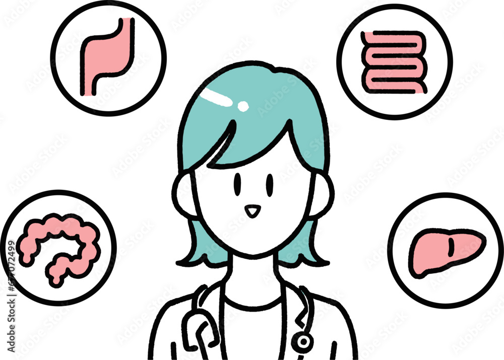 医療サービスと医療従事者のシンプルイラスト_Health care workers_Icon